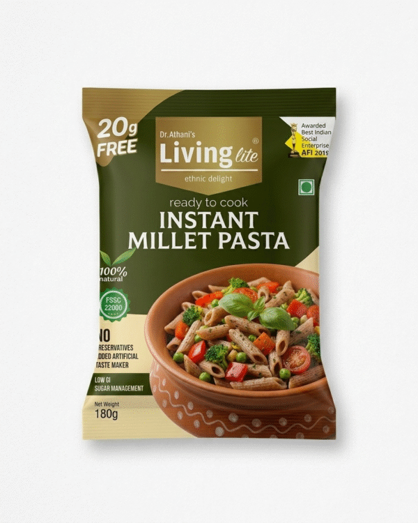 INSTANT MILLET PASTA - ಇನ್‌ಸ್ಟಂಟ್ ಸಿರಿಧಾನ್ಯ ಪಾಸ್ತಾ