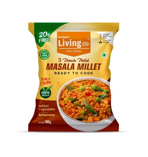 .INSTANT MASALA MILLET MIX (BISIBELEBATH) - ಇನ್‌ಸ್ಟಂಟ್ ಸಿರಿಧಾನ್ಯ ಬಿಸಿಬೇಳೆಬಾತ್ ಮಿಶ್ರಣ