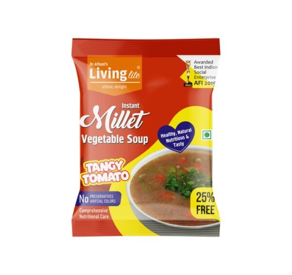 INSTANT MILLET TANGY TOMATO SOUP - ಇನ್‌ಸ್ಟಂಟ್ ಸಿರಿಧಾನ್ಯ ಟೊಮೇಟೊ ಸೂಪ್