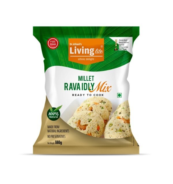 INSTANT MILLET MASALA RAVA IDLI MIX - ಇನ್‌ಸ್ಟಂಟ್ ಸಿರಿಧಾನ್ಯ ಮಸಾಲೆ ರವಾ ಇಡ್ಲಿ ಮಿಶ್ರಣ
